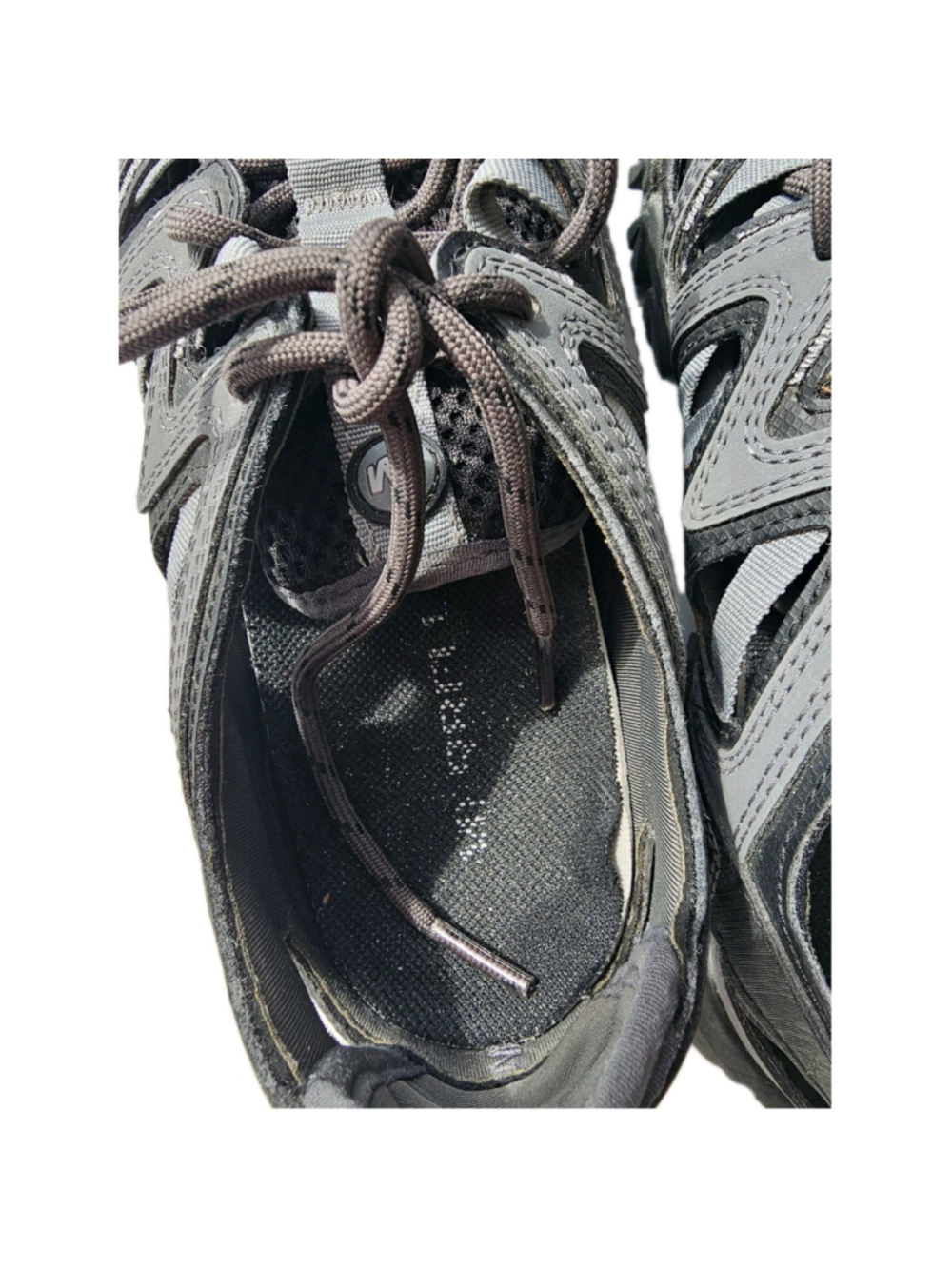 Merrell Hiking Trail Shoes Gray Black Mesh Lace Up Outdoor Walking Womens Size 7 - Picture 5 of 14